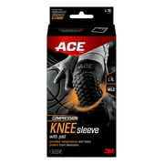 ACE Brand Sports Compression Knee Sleeve W/ Pad, Large/Extra Large
