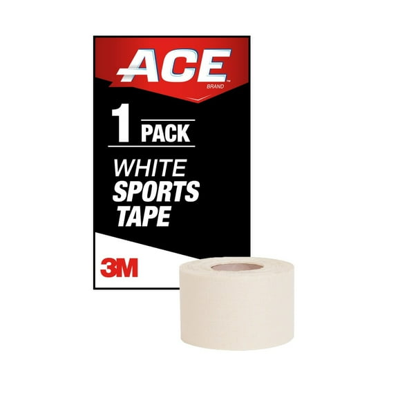 ACE Brand Sports Tape, Firm, Supportive Comfort, White, 1.5" x 10 Yds., 1 Roll