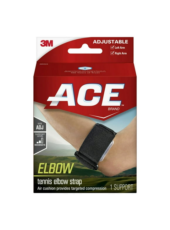 ACE Brand Tennis Elbow Support, Adjustable, Targeted Compression