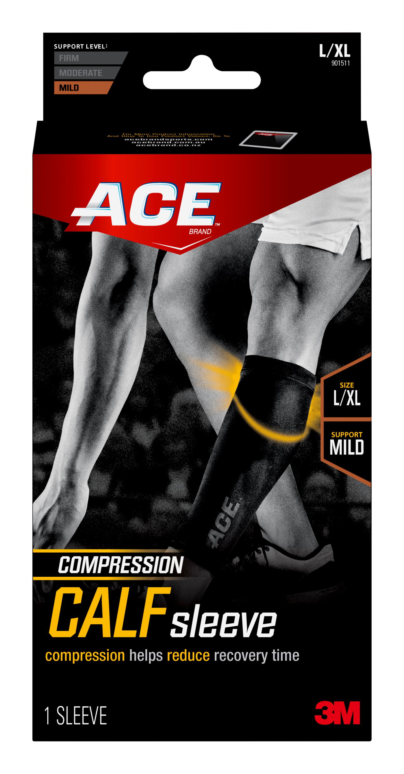 ACE Compression Calf Sleeve 901511, Large / X Large