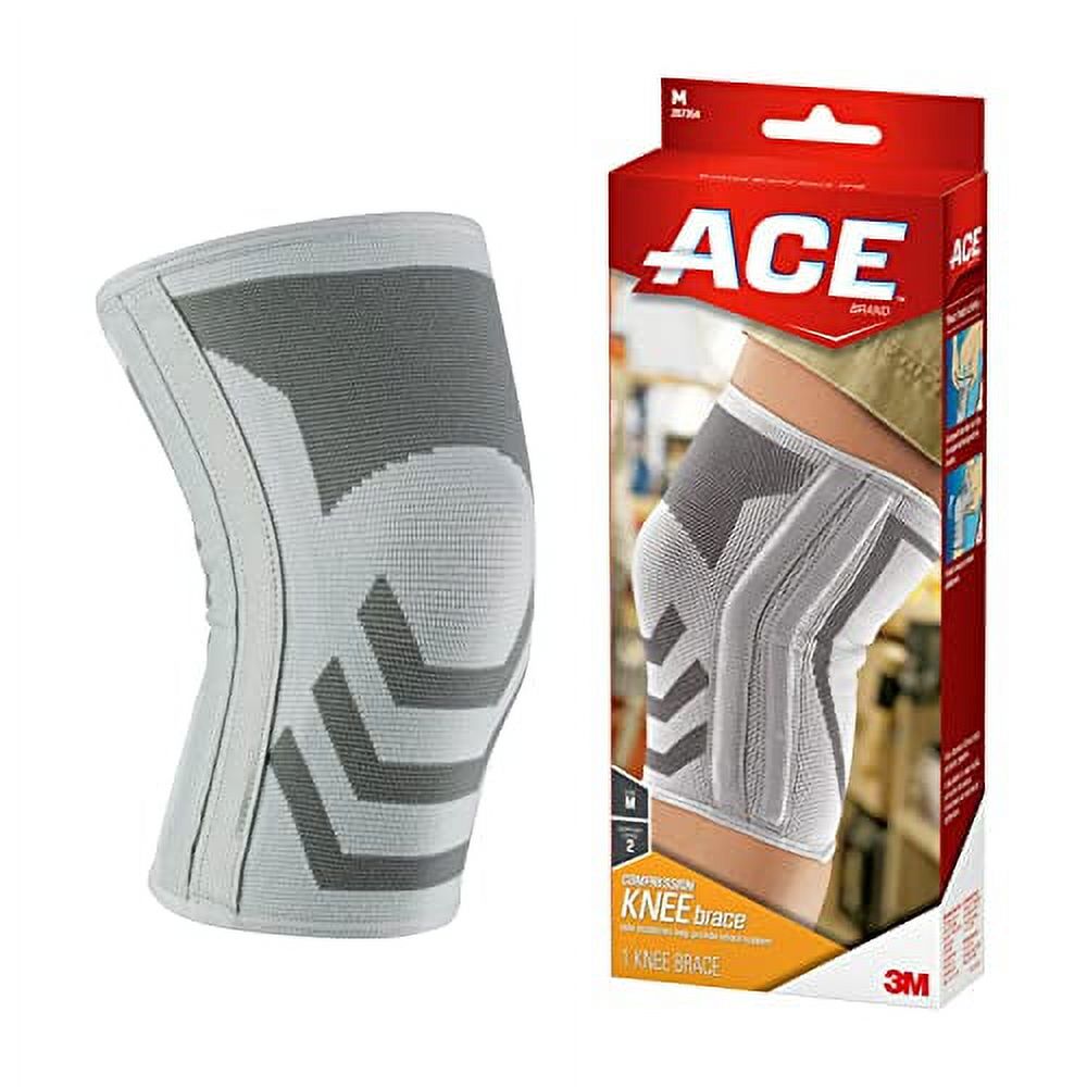 ACE Compression Knee Brace w/Side Stabilizers, Support Injured Knee