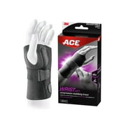 ACE Brand Compression Stabilizing Wrist Brace, Left Hand, Adjustable, Moderate Support, Wrist Brace, 1 Brace
