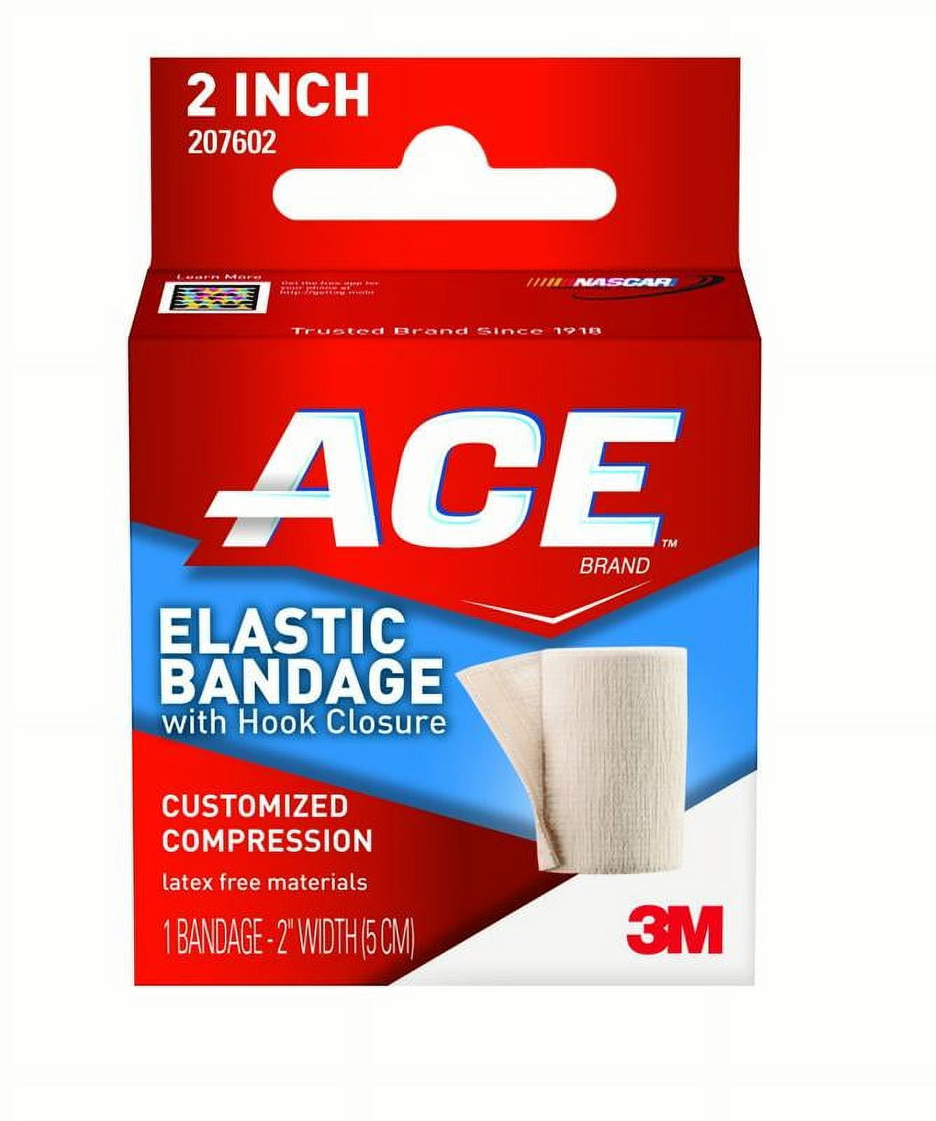 ACE Elastic Bandage 2 Inch X 5 Yard Standard Compression Single Hook