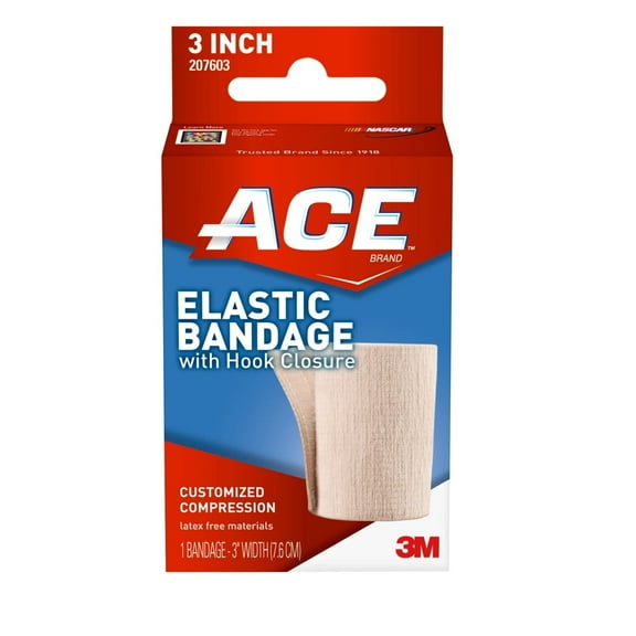 ACE Elastic Bandage with Hook Closure 3 Inch, 1 ea (Pack of 3)