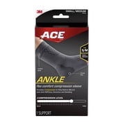 ACE Brand Flex Comfort Compression Ankle Sleeve, S/M, 1 Support