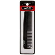 ACE Hair Comb, 5-Inch Fine Tooth Pocket Comb, Black