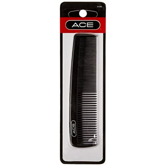 ACE Hair Comb, 5-Inch Fine Tooth Pocket Comb, Black