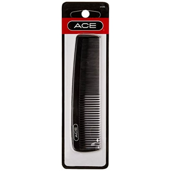 ACE Hair Comb, 5-Inch Fine Tooth Pocket Comb, Black