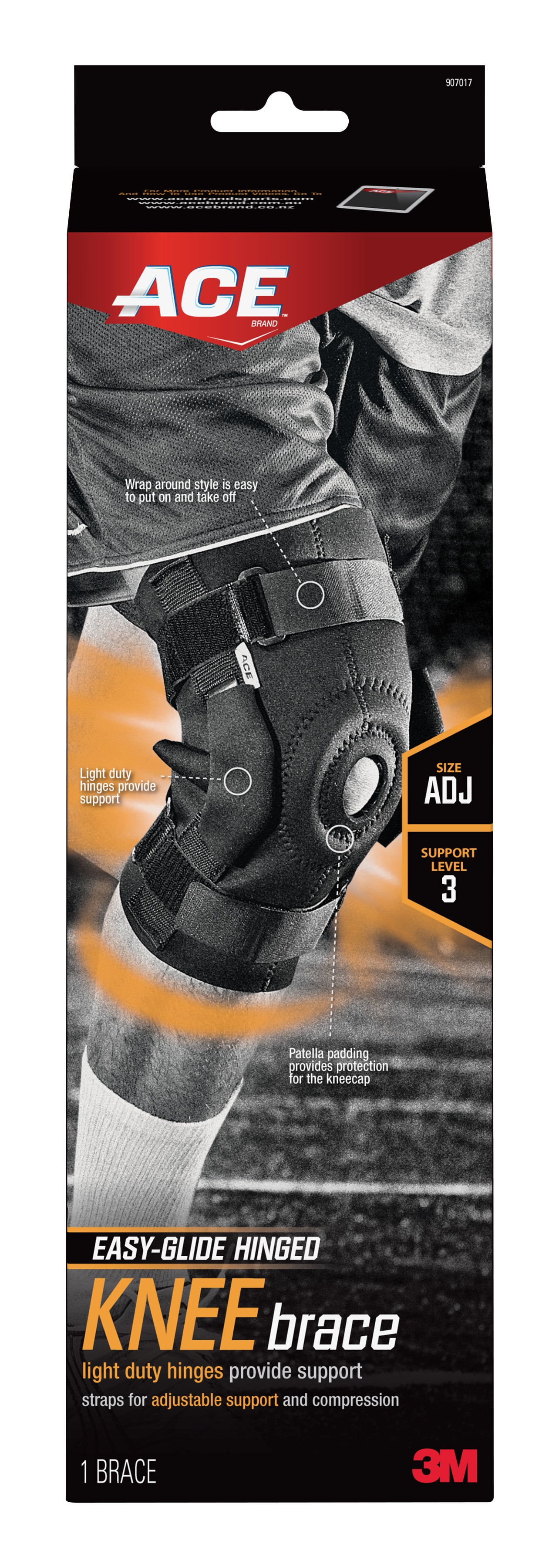 ACE Hinged Knee Brace 907017, Adjustable
