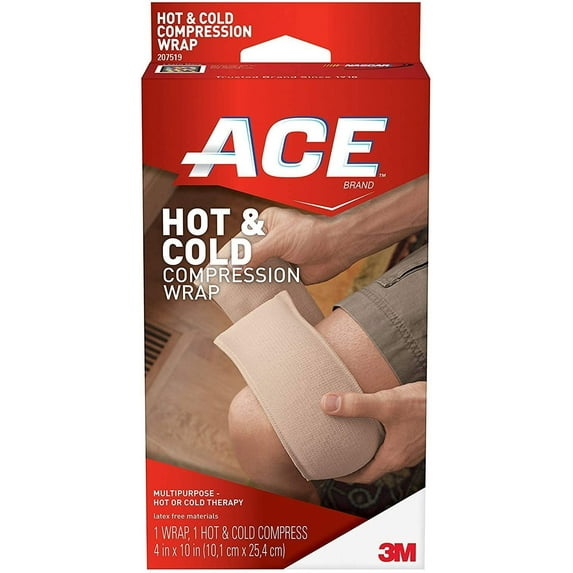 ACE Hot and Cold Compression Wrap Reusable 1 Each (Pack of 4)