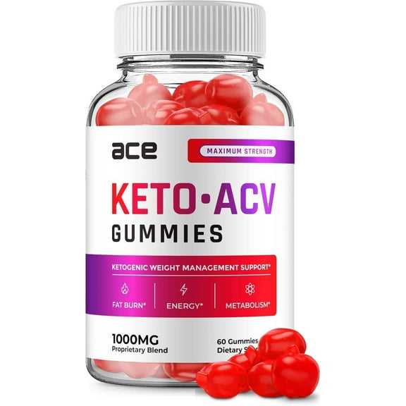ACE Keto ACV Gummies ACE ACV Advanced Formula Plus Apple Cider Vinegar Keto Gummies Dietary Supplement B12 Beet Root Juice Men Women 60 Gummies