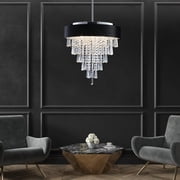 ACE-LIGHTS,17.9 Inch Modern Crystal Chandelier,Round Cristal Lamp Luxury Home Decor Light Fixture for Living-Room,Bedroom,Dining room,kids roomTransparent