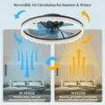 thumbnail image 1 of ACE-LIGHTS, 20" Smart Crystal Ceiling Fan with Dimmable Lights(APP & Remote Control) with Invisible Blades,Adjustable Color Temperature for Living Room,Bedroom,Dining Room,Study Room,Office(Black), 1 of 10