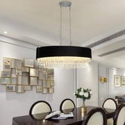 ACE-LIGHTS,39.4 Inch Modern Crystal Chandelier,Round Cristal Lamp Luxury Home Decor Light Fixture for Living-Room,Bedroom,Dining room,kids roomTransparent