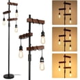 thumbnail image 1 of ACE-LIGHTS,68 Inch 3 Lights Dimmable Industrial Floor Lamp,Farmhouse Tree Floor Lamp,Wood Standing Lamp,Sturdy Base Tall Vintage Pole Light,Metal Black Floor Lamps for Living Room,Bedroom,Office., 1 of 9