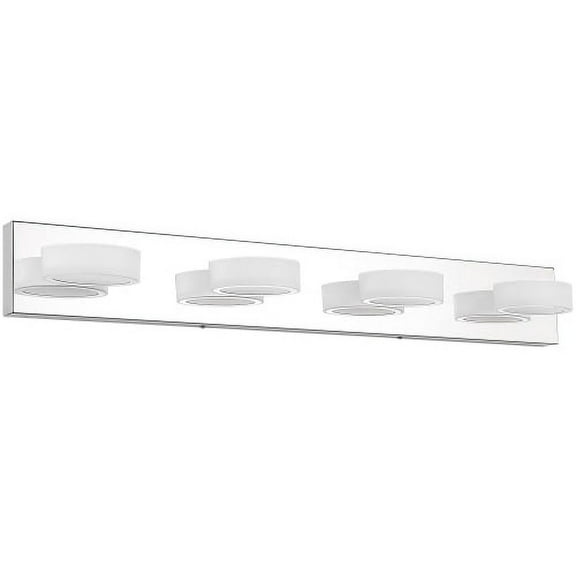 ACE-LIGHTS,Modern 4-Light Rotatable & Dimmable LED Vanity Light Fixture with Acrylic Shades,Energy-Efficient Bathroom Wall Sconce for Bathroom,Dressing Room,Mirror Cabinet,Living Room(Chrome）