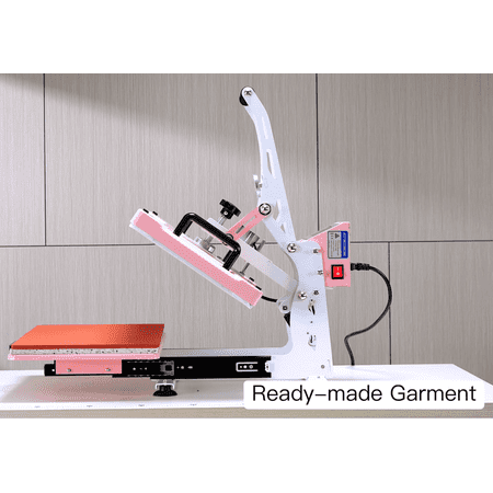 ACE-Machine,12"x15" Semi-automatic Heat Press Machine With Auto Open and Slide-out Base for Pure Cotton,Polyester,Chemical Fiber,Pearl Board,Metal Pendant,Mousepad,Vitrolite,Ceramics(Pink).