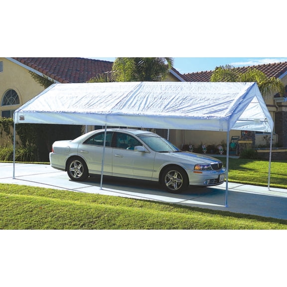 ACE Moto Shade Polypropylene 6 Leg Carport Canopy 20 ft. L x 10 ft. W