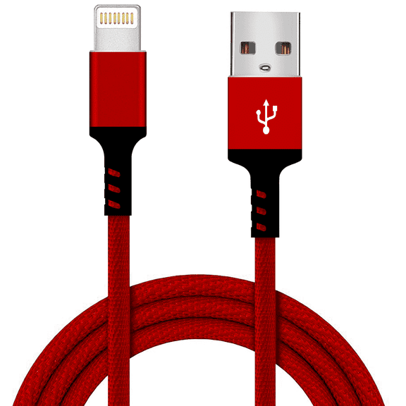 ACE Phone Charger Cable [MFi Certified] Lightning Cable 3ft USB Fast Charging + Data Sync Lightning to USB Charging Cables Cords -Red