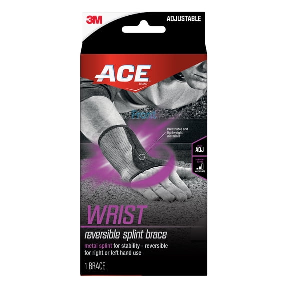 ACE Reversible Splint Wrist Brace, 905006, Adjustable
