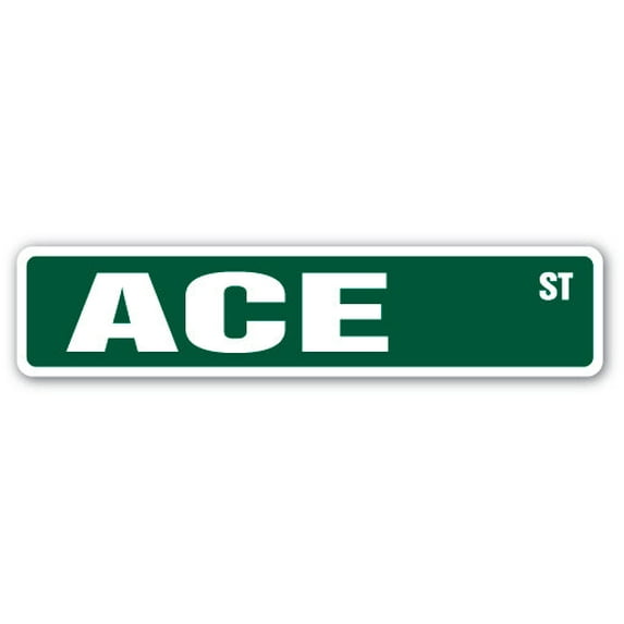ACE Street Sign Childrens Name Room Sign | Indoor/Outdoor | 30" Wide