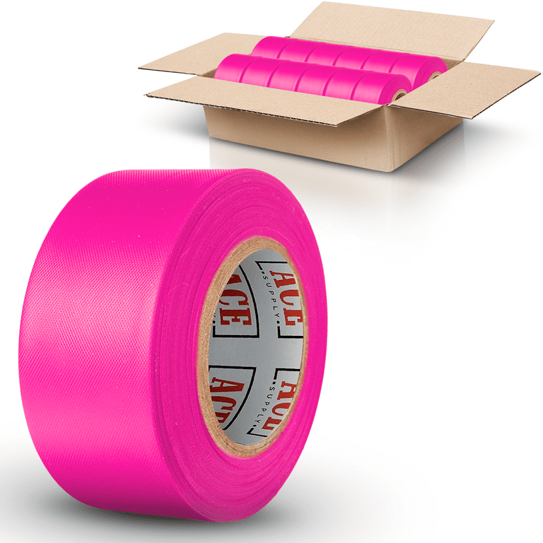 ACE Supply Pink Flagging Tape - 12 Pack - Non-Adhesive