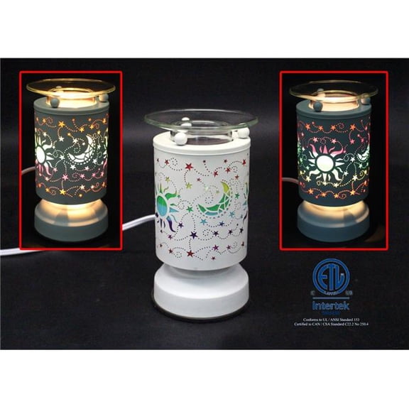ACE  Touch Sensor Lamp - White Sun And Moon W/ Scented Oil Holder, Power Input: 120V, Bulb: G9 120 V / 25 Watts Halogen Bulb