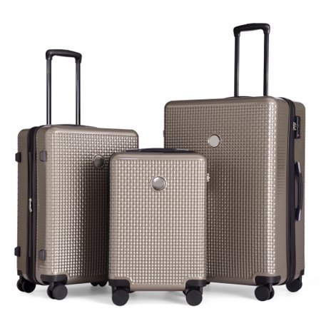 ACE-Travel,20"24"28" Luggage Sets(3PCS),Expandable 20%,Durable,Lightweight,Hardshell Suitcases(ABS+PC) with TSA Lock,Spinner Wheels,Telescopic Handle(Fog Gray)