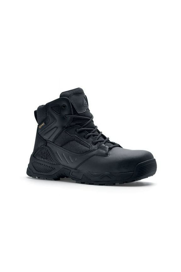 Work Boots Defender, Men's 6" Nano Composite Toe (NCT) Work Boots, Slip Resistant, Water Resistant, Black