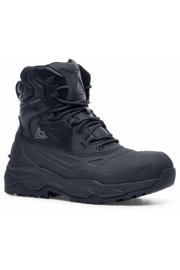 Work Boots by SFC, Fargo II, Men's Soft Toe Work Boots, Slip Resistant and Waterproof, Black