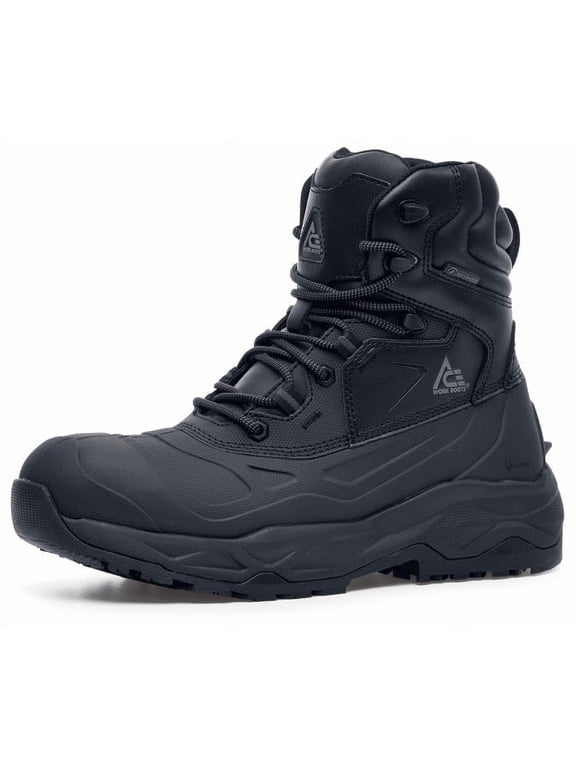 Work Boots by SFC, Fargo II, Men's, Women's, Unisex, Composite Toe Work Boots, Slip Resistant and Waterproof, Black