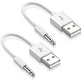 thumbnail image 1 of ACE for iPod Shuffle Cable, USB Cable Replacement for iPod Shuffle Charger Cable, 3.5mm Jack Plug to USB Power Charger Sync Data Transfer Cable for iPod Shuffle 3rd 4th 5th /6/7 Gen MP3-2 Pack, 1 of 3