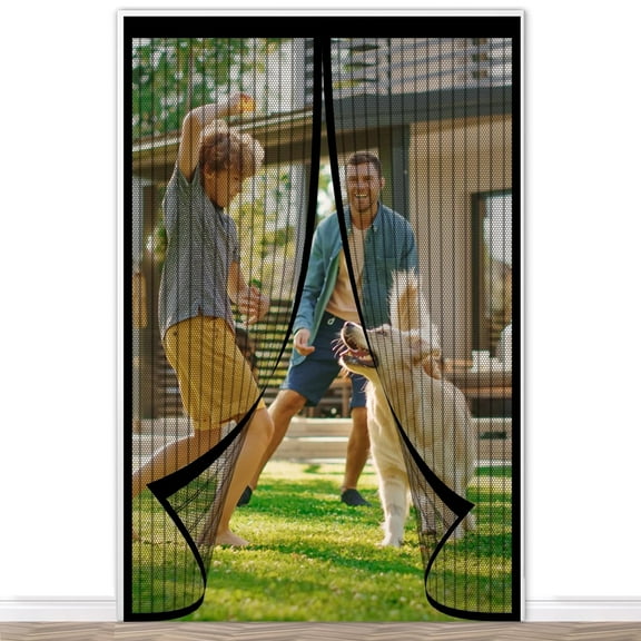 ACEBON Magnetic Screen Door, Self-Closing, Pet Friendly Walk Through Door Screen Magnetic Closure (37.4"x82.6"), Door Net Easy Install Magnetic Screen Door Mesh Keeps Bugs Out