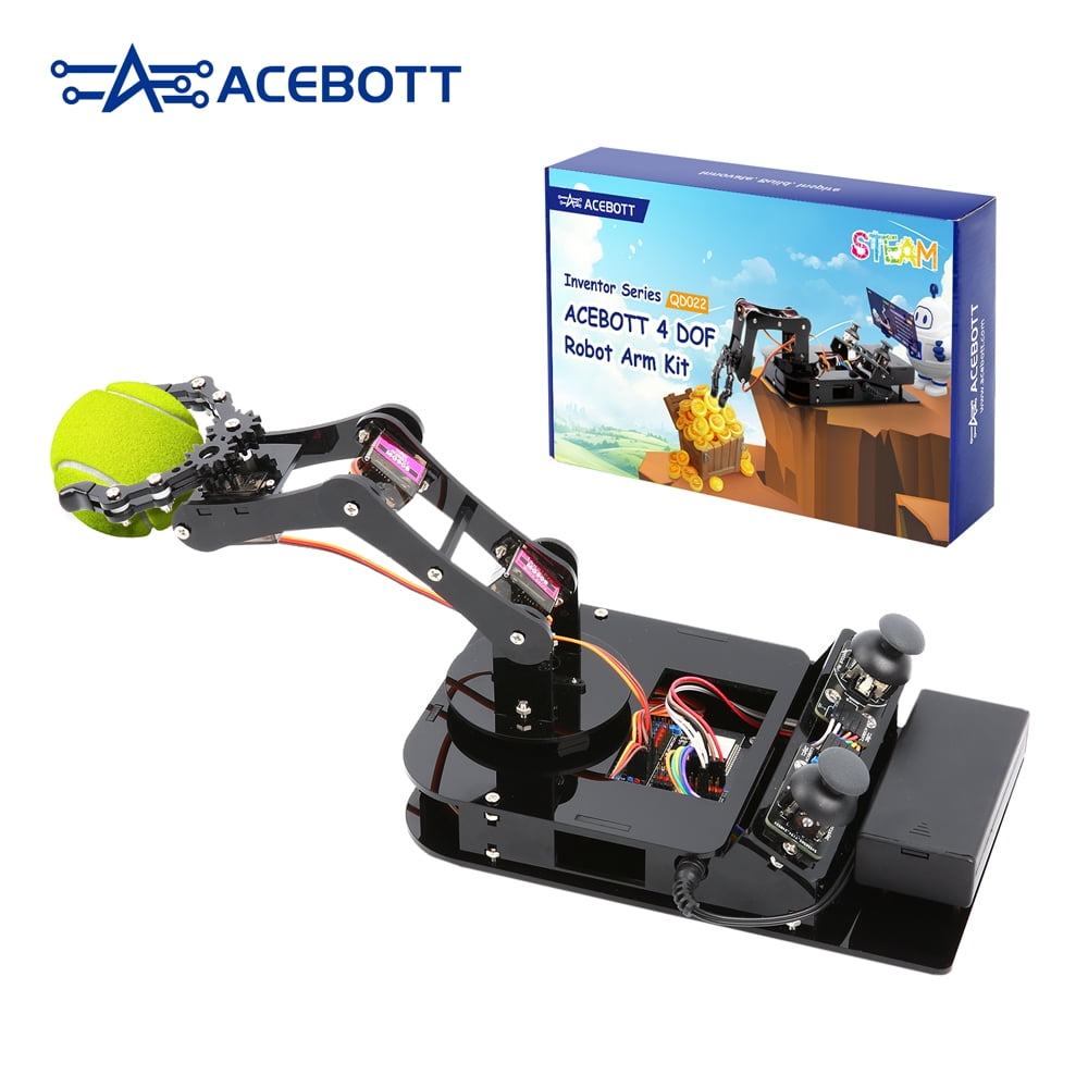 ACEBOTT 4 DOF Black Programmable Robotic Arm Kit