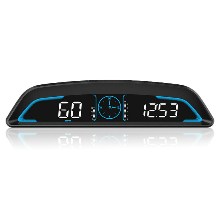 ACECAR Digital GPS Speedometer, Head Up Display with Speed MPH, 100 KM  Acceleration Time, Compass, Altitude, Driving Distance, Overspeed Alarm HD  LCD