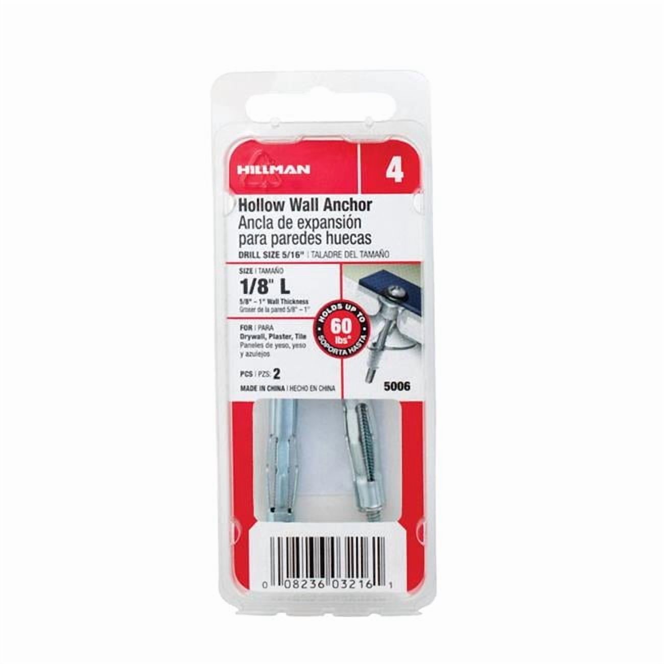 ACEDS  0.125 in. Hollow Wall Anchor - Large - Card of 2- pack of 10