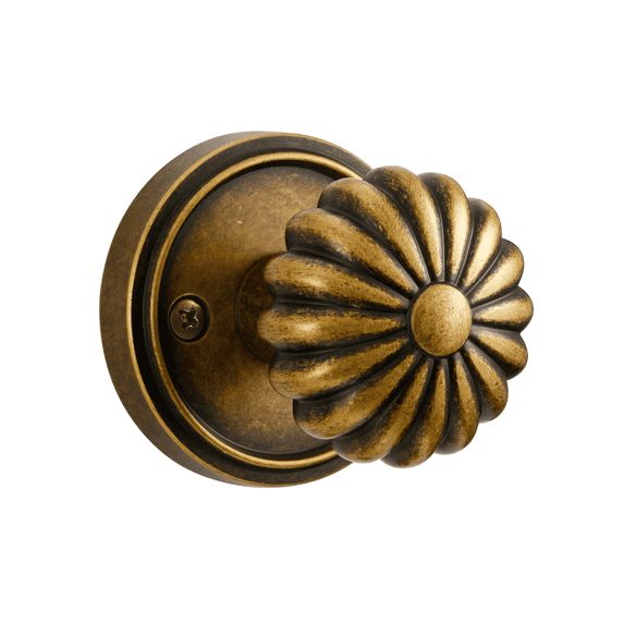 ACEEOCK Antique Brass Retro Passage Door Knob, Interior Kitchen Pantry Door Handle Hall Closet Vintage Doorknob, Aluminium Alloy Knob