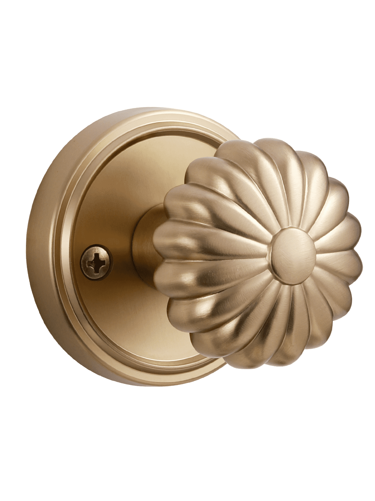 ACEEOCK Champagne Bronze Passage Door Knob, Interior Kitchen Pantry Door Handle Hallway Closet Doorknob, Aluminium Alloy Knob