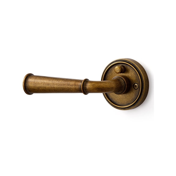 ACEEOCK Privacy Door Handle Antique Brass Door Lever, Bedroom Bathroom Interior Vintage Doorhandle, Aluminium Alloy Handle Lever, 1 Pack