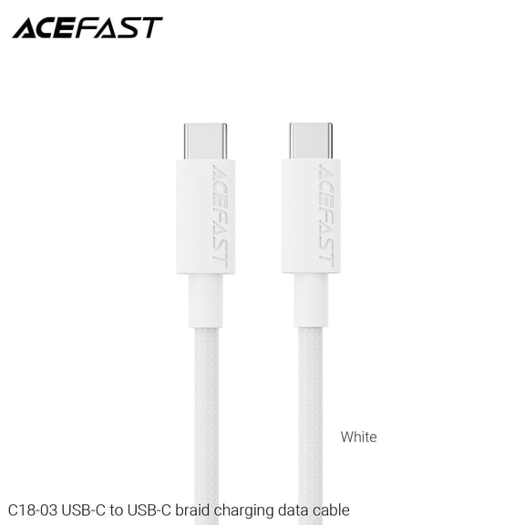 ACEFAST C18-03 USB-C to USB-C Braid Charging Data Cable Seamless Connectivity