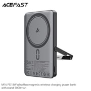 ACEFAST Powerbank M16 5000mAh PD18W Magnetic with Foldable Stand - Black
