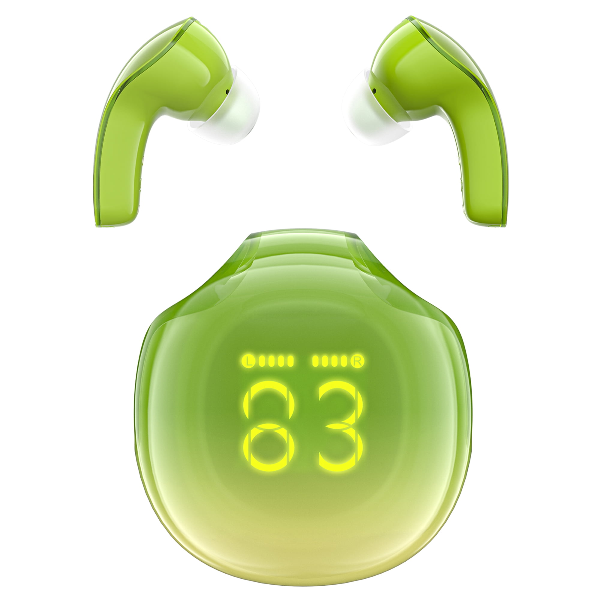 ACEFAST Wireless Earbuds Bluetooth 5.3 Noise Reduction TWS In-Ear Headset with LED Battery Display for Android/iOS ?Green?