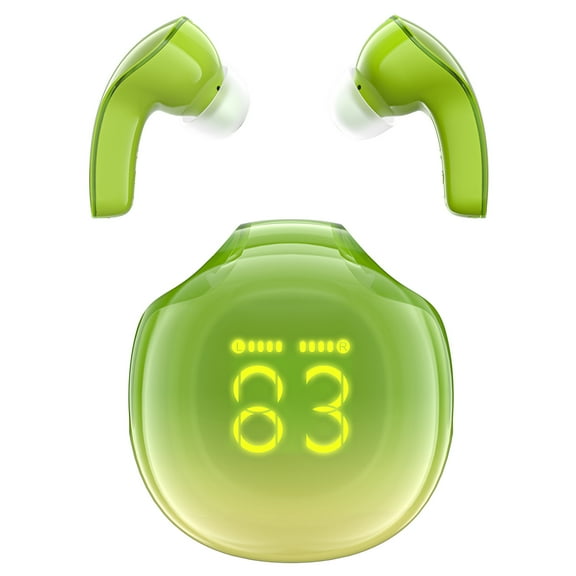 ACEFAST Wireless Earbuds Bluetooth 5.3 Noise Reduction TWS In-Ear Headset with LED Battery Display for Android/iOS ?Green?