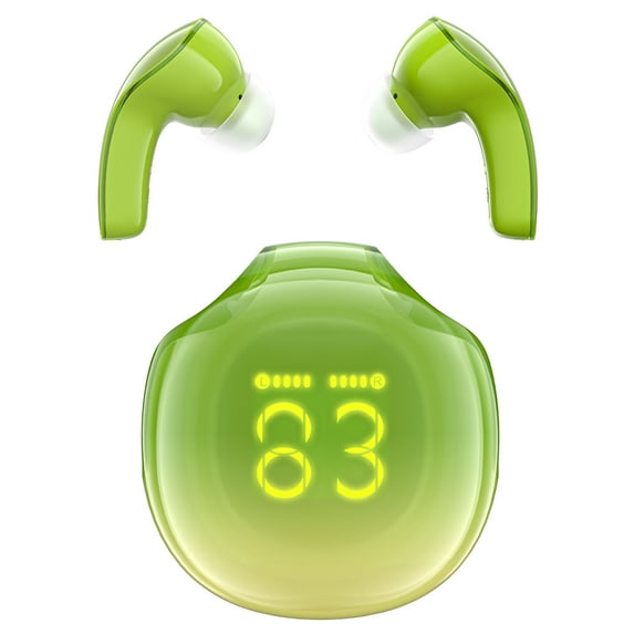 ACEFAST Wireless Earbuds Bluetooth 5.3 Noise Reduction TWS In-Ear Headset with LED Battery Display for Android/iOS ?Green?