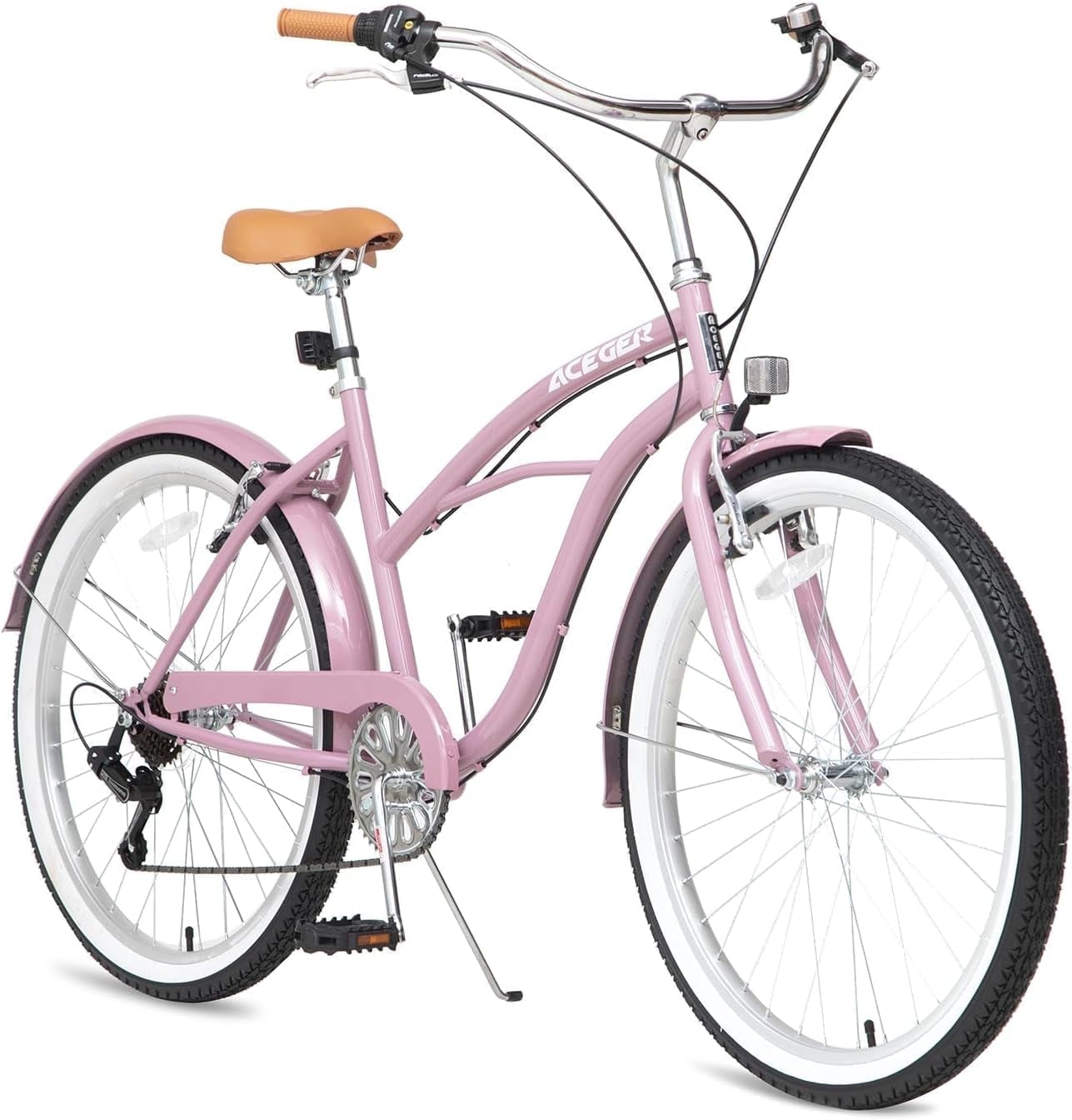 ACEGER 24 26 Inch Women Beach Cruiser Bike, Single Speed and