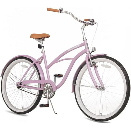 ACEGER 26 inch woman cruiser bike single speed bicycle, Pink