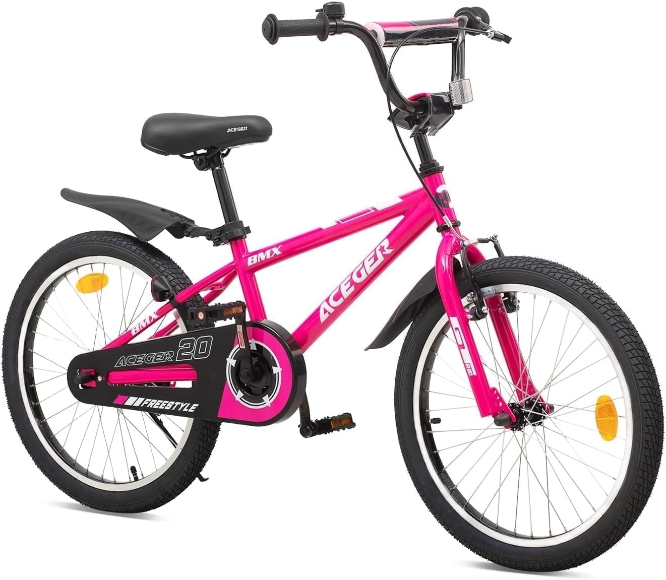 Glerc NuNu 16 Inch Kids Bike BMX Style for 4 5 6 7 8 Years