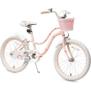 Vintage Kids Bike With Training Wheels & Basket, 14 Inch Kids Bicycle For 2 14 Years Girls & Boys (green Beige Pink