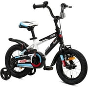 ACEGER Simon 12 Inch Boys Bike with Training Wheels for Ages 3-5, Blue