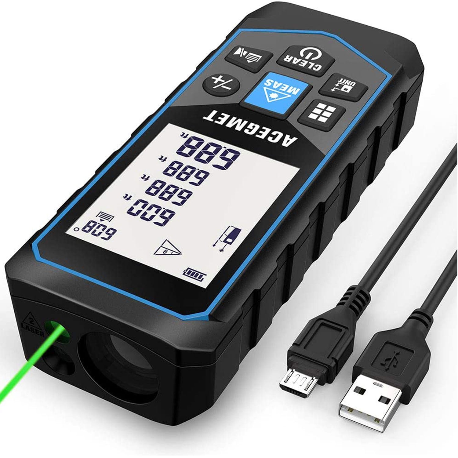 Green laser store distance